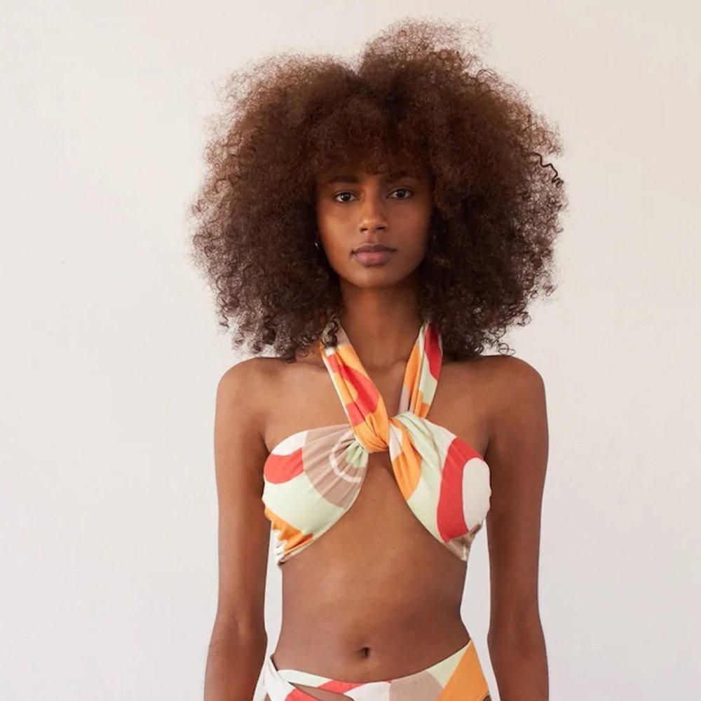 Revel Rey | Simone Wrapped Halter Bikini Top (Matching Bottom Available)  | NWT